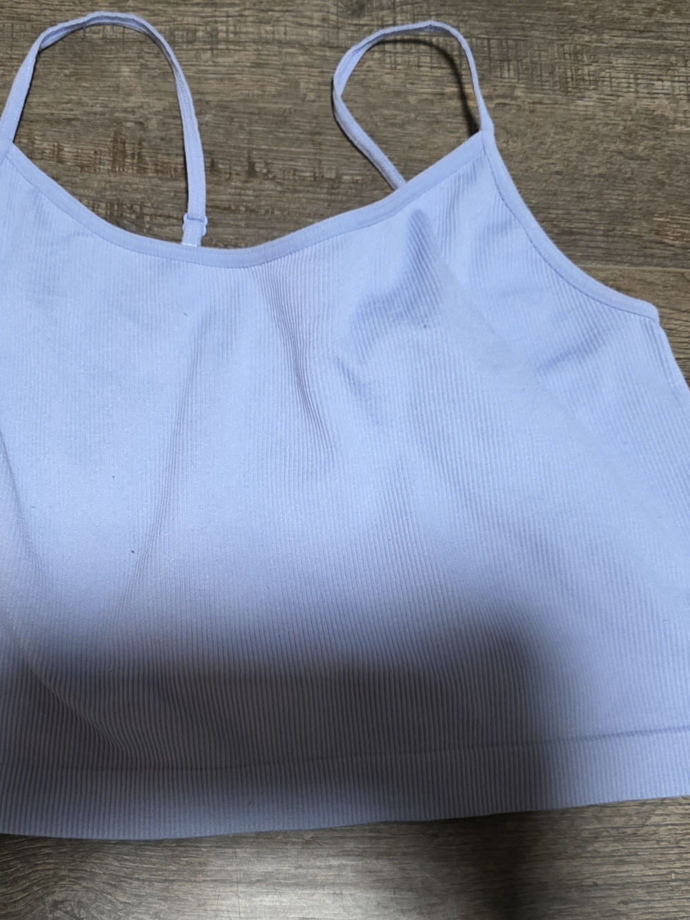 wild fable Light Blue Ribbed Crop Tank